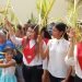 Celebran feligreses católicos la entrada triunfal de Jesús a Jerusalén