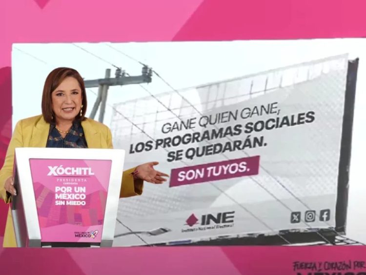 INE exige a Gálvez retirar uso de su imagen en campaña