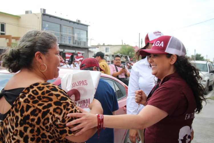 Olga Sosa Lleva el Mensaje de Bienestar a Familias de Matamoros