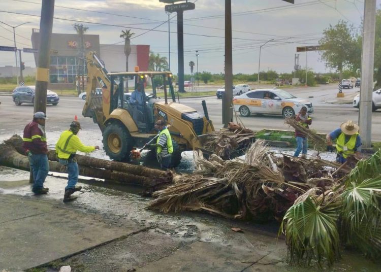 Apagones, cortes de agua y suspensión de clases por fuerte tormenta en Nuevo Laredo