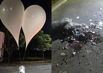 Corea del Norte lanza globos con excrementos y basura a Corea del Sur