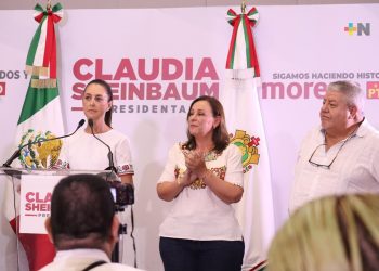 Sheinbaum celebra victoria en simulacro electoral