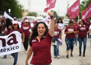 Olga realiza caminata de convencimiento en Río Bravo