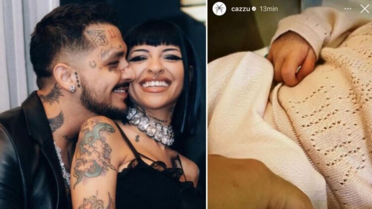 Nodal da like a fotos de Cazzu junto a su hija