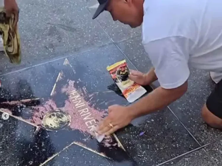 Vandalizan estrella de Jenni Rivera en Hollywood