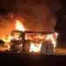 Autobús con peregrinos se incendia entre los límites de Coahuila y Nuevo León