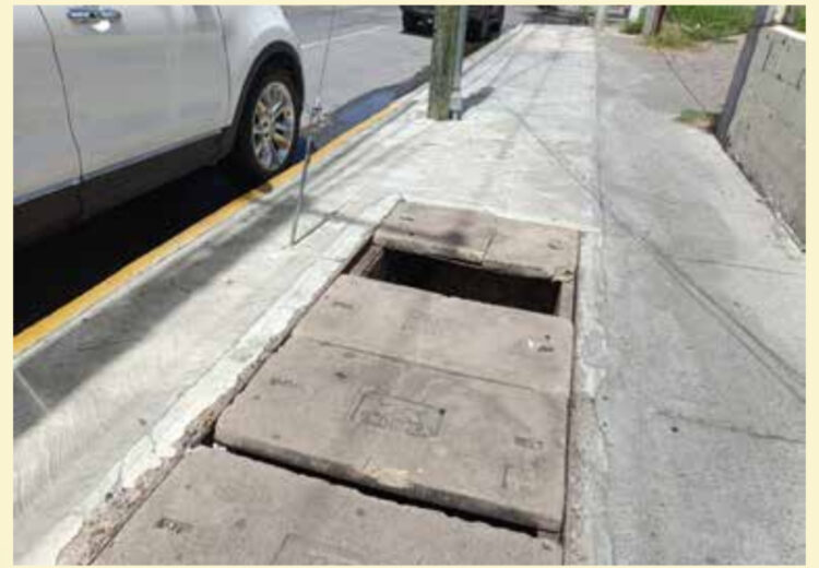 Piden a Telmex tapar banqueta