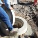 Cambian drenaje sanitario en El Nogal