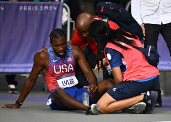 Noah Lyles Amonestado; reportan que corrió con COVID en París