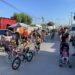 Alumnos de la escuela Emiliano Zapata celebran las Fiestas Patrias con rodada