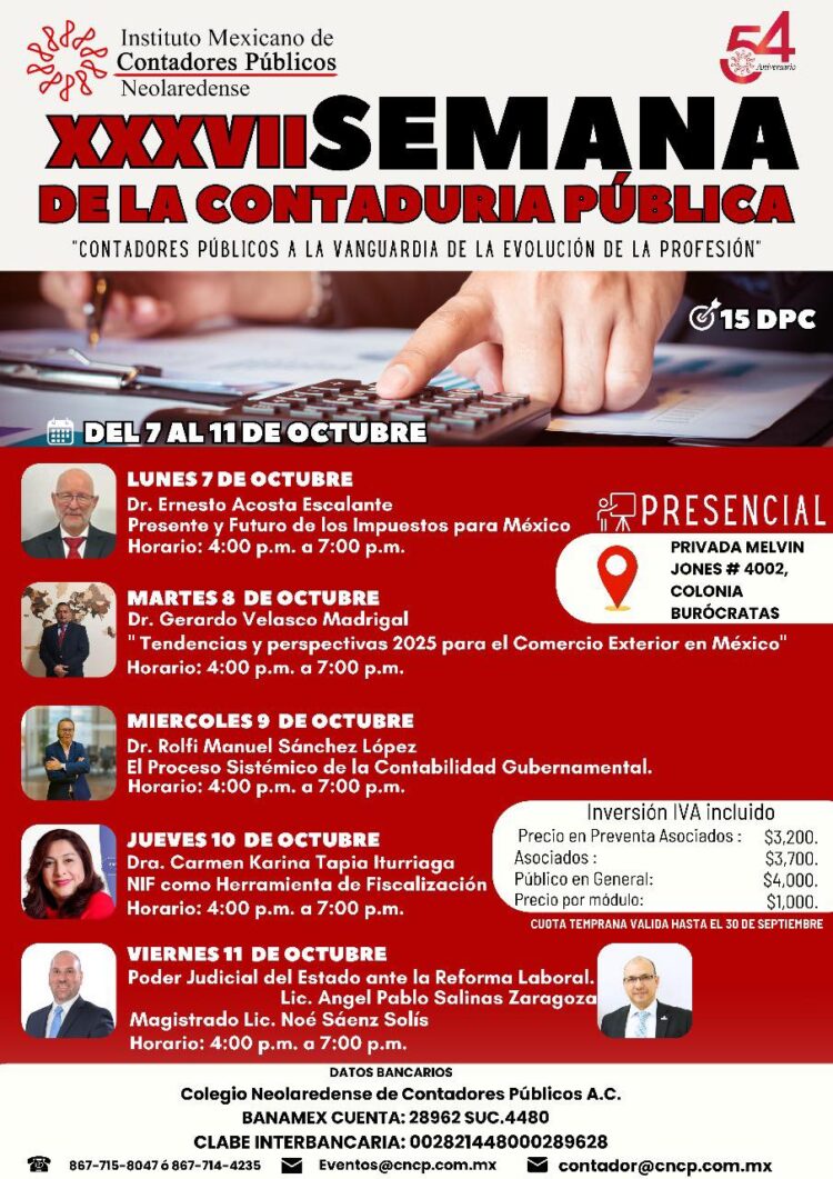 Inicia hoy Semana de la Contaduría