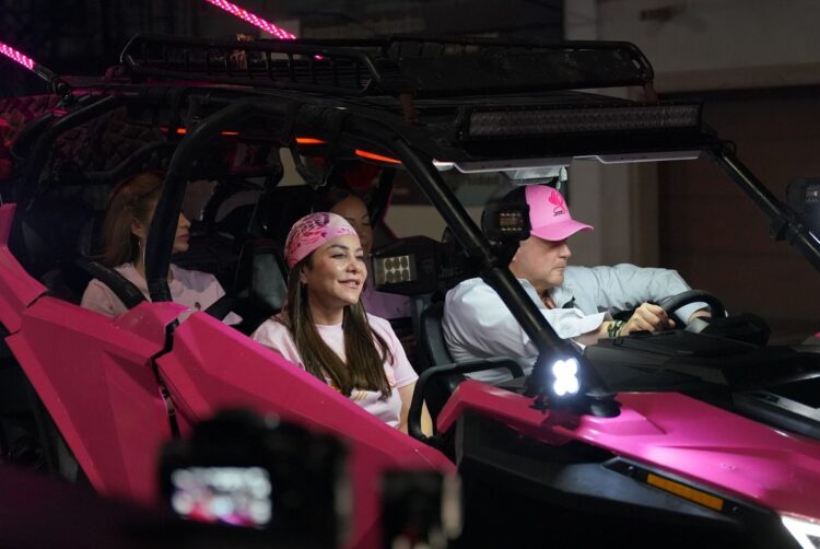 ENCABEZA CARMEN LILIA CANTUROSAS Rodada Rosa 2024; recorre calles de la ciudad con mensaje de solidaridad