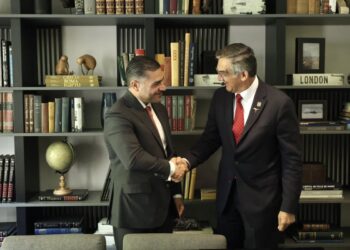 AMÉRICO VILLARREAL Y GARCÍA HARFUCH Tratan temas de seguridad en estado de Tamaulipas