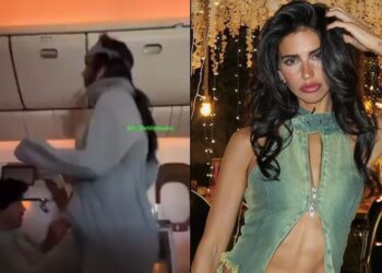 Bárbara de Regil y su rutina de ejercicio en pleno vuelo genera polémica