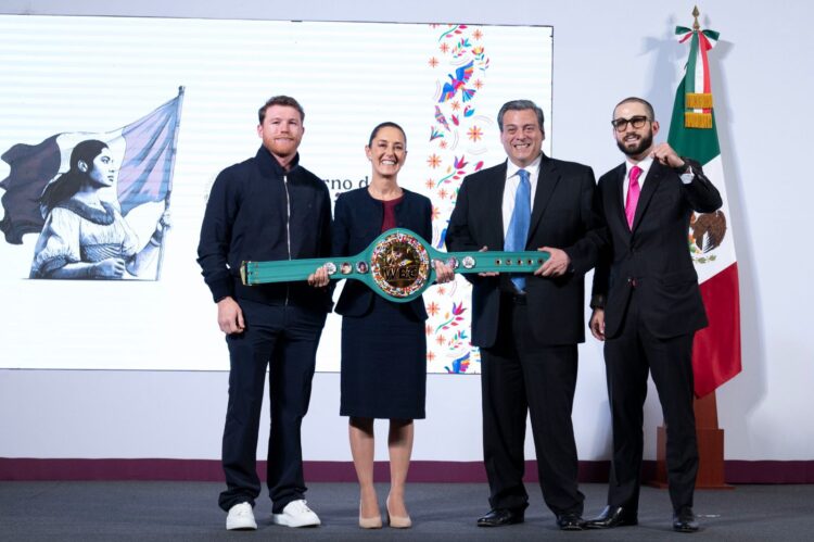 Claudia Sheinbaum junto al “Canelo” Álvarez anuncian la clase de box más grande del mundo