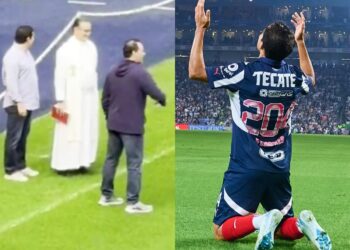 Sacerdote bendice cancha para la Final Monterrey vs América