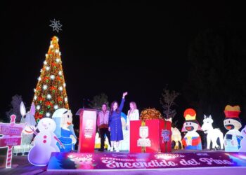 ¡BIENVENIDA LA NAVIDAD! Enciende Carmen Lilia el árbol de navidad en el “Viveros Mágico”