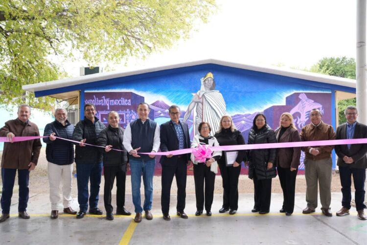 Reinauguran mural en escuela Cuauhtémoc