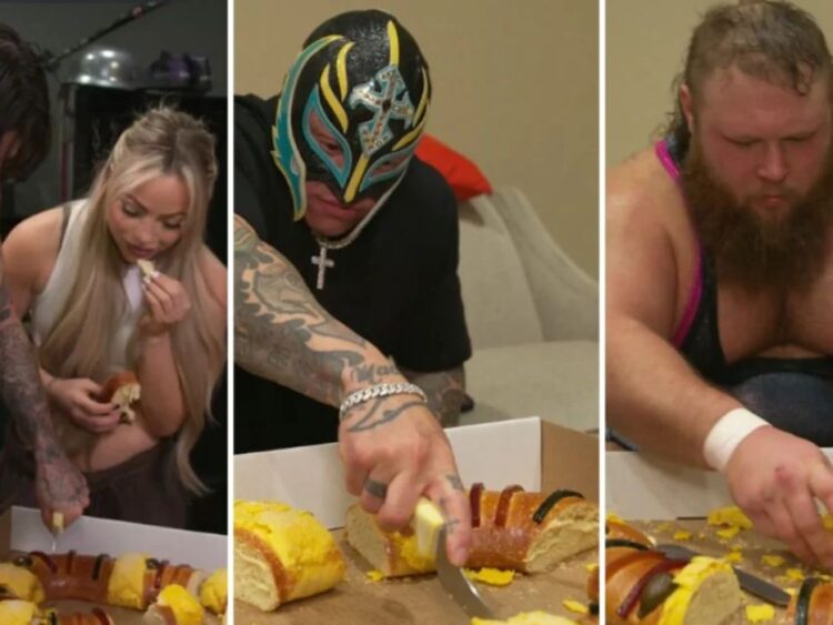 Luchadores de WWE se mexicanizan y reaccionan a la rosca de Reyes