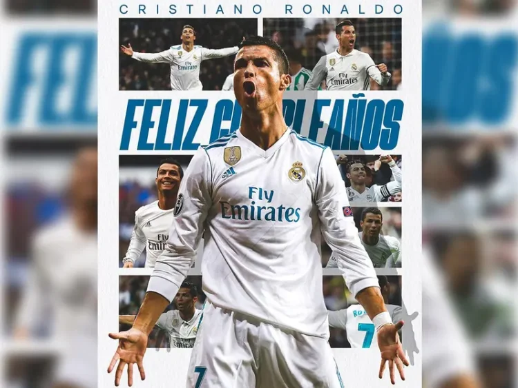 Real Madrid se acuerda de Cristiano Ronaldo; lo felicitan por su cumpleaños 40