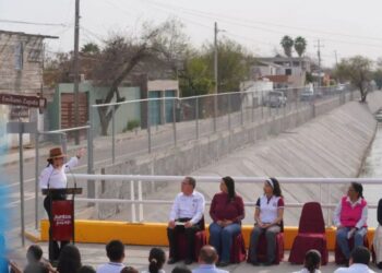 NUEVO LAREDO AVANZA Entregan Canal Pluvial Concordia y mejoran calidad de vida de familias