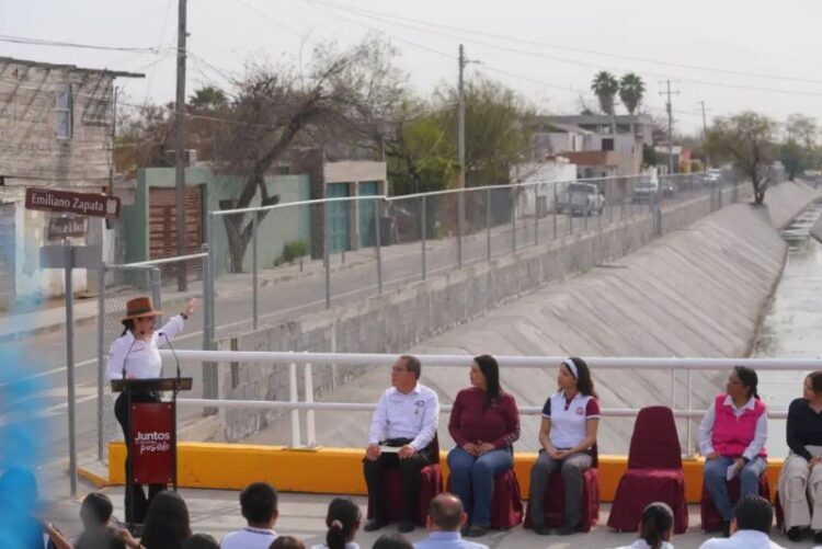 NUEVO LAREDO AVANZA Entregan Canal Pluvial Concordia y mejoran calidad de vida de familias