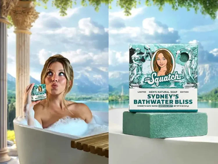 Sydney Sweeney convierte el agua de su baño en jabón