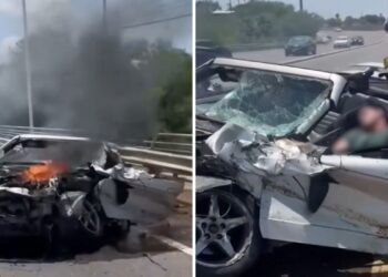 EN LA 359 Choque frontal deja tres heridos graves