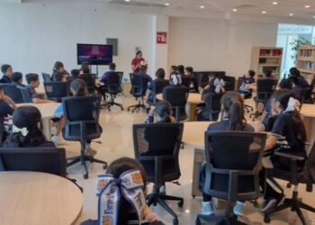 Alumnos visitan Infoteca en jornada educativa recreativa