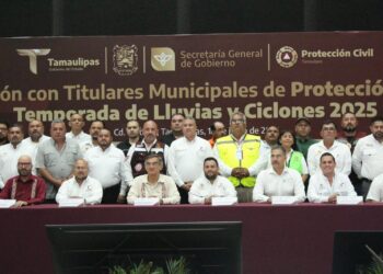 NUEVO LAREDO PARTICIPA EN REUNIÓN ESTATAL DE PROTECCIÓN CIVIL ENCABEZADA POR EL GOBERNADOR AMÉRICO VILLARREAL