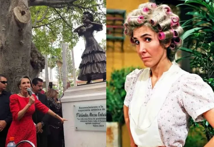 Vecinos exigen retirar estatua de Florinda Meza en Zacatecas tras polémica