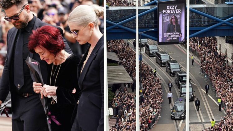 CON EMOTIVO CORTEJO FÚNEBRE ENCABEZADO POR SU VIUDA SHARON Despiden a Ozzy Osbourne