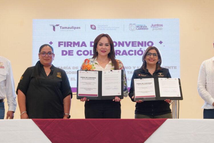 LIDERA ALCALDESA CARMEN LILIA CANTUROSAS AGENDA AMBIENTAL EN TAMAULIPAS, FIRMA ACUERDO CON SEDUMA PARA CONVERTIR A NUEVO LAREDO EN UNA CIUDAD VERDE