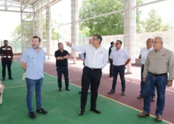 EN CD. VICTORIA Supervisa Américo obras de infraestructura deportiva