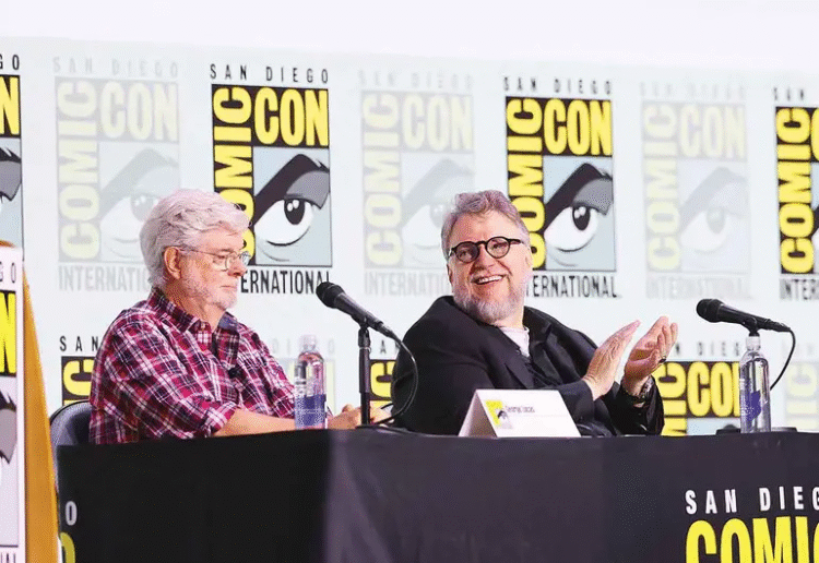 Encuentro legendario: George Lucas y Guillermo del Toro brillan en la Comic-Con