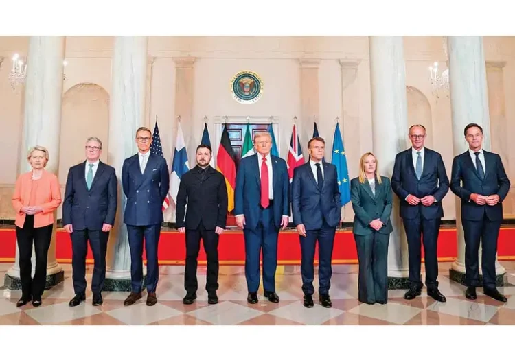 CULMINA CUMBRE Líderes europeos y Trump dialogan sobre Ucrania