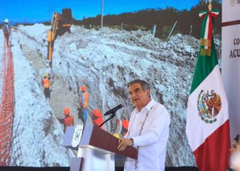 SEGUNDA LÍNEA DEL ACUEDUCTO Garantiza agua por 50 años a las y los victorenses: Américo