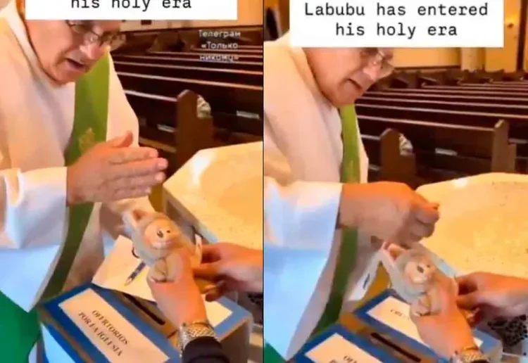 Bendicen a Labubu y se arma el debate