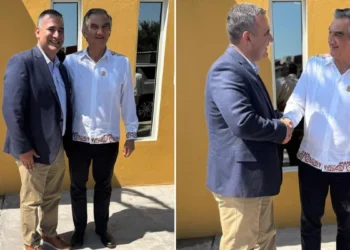 AMÉRICO VILLARREAL Y MAYOR DE ROMA, TEXAS Pactan impulsar nuevo puente internacional