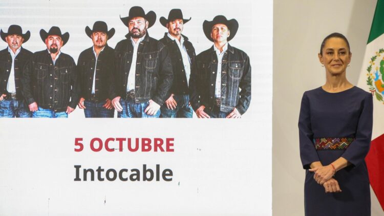 EN LA MAÑANERA DE CLAUDIA SHEINBAUM Intocable lanza canción inédita