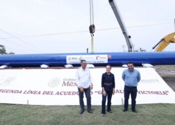 EN CIUDAD VICTORIA Presidenta Sheinbaum supervisó la construcción del nuevo acueducto