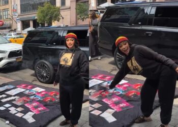 Cardi B se convierte en vendedora callejera