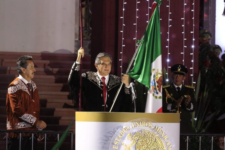 EN LA CAPITAL DE TAMAULIPAS Da Américo Villarreal Grito de Independencia