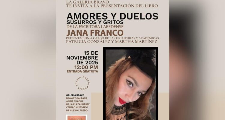 Poeta texana presentará su nuevo libro en Nuevo Laredo