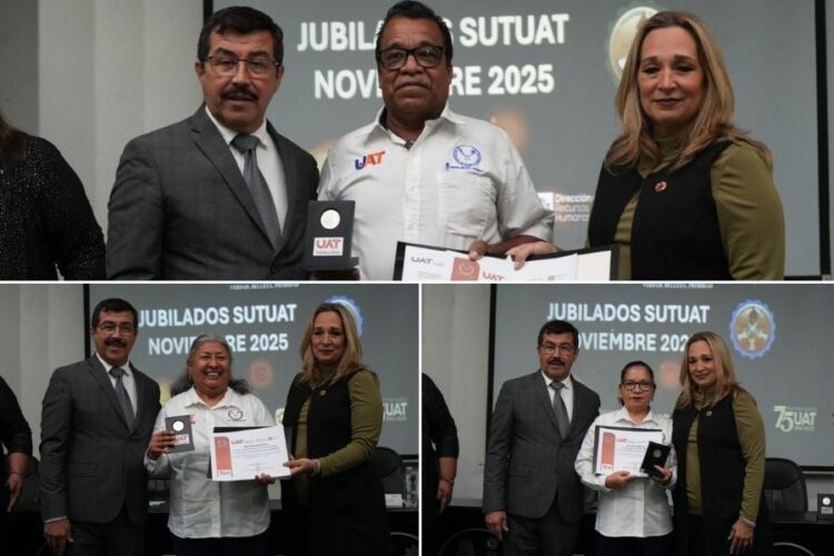 Preside rector homenaje al personal jubilado del SUTUAT