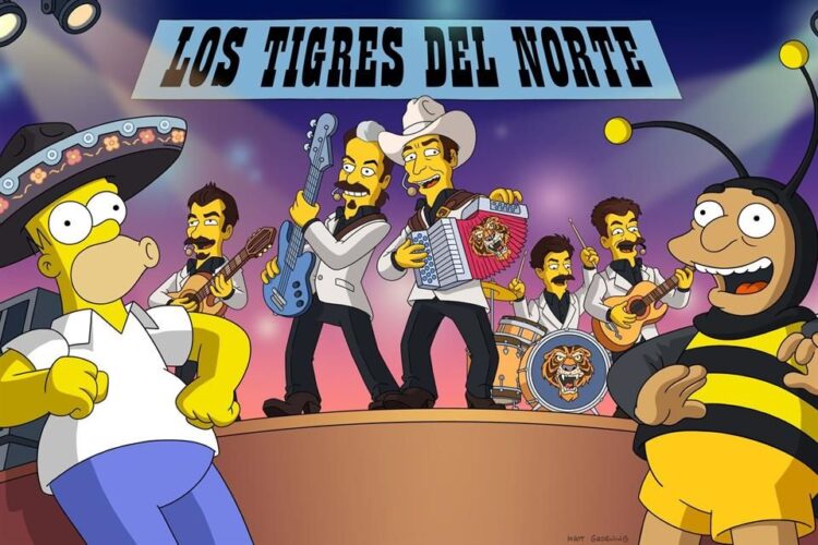 UNA BANDA LEGENDARIA Los Tigres del Norte cruzan al mundo amarillo de “Los Simpson”