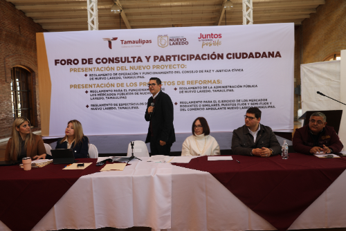 REALIZA GOBIERNO MUNICIPAL EL FORO DE CONSULTA CIUDADANA SOBRE NUEVOS REGLAMENTOS Y REFORMAS
