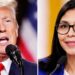 TRUMP A DELCY RODRIGUEZ “Si no actúa bien, le irá peor que a Maduro”