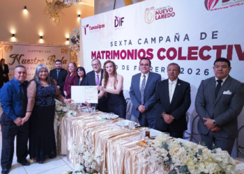 DIF NUEVO LAREDO CONSOLIDA POLÍTICA SOCIAL  CON 117 MATRIMONIOS EN CAMPAÑA DE BODAS COLECTIVAS 2026
