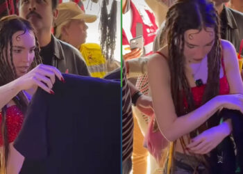 Captan a Belinda de compras en el tianguis